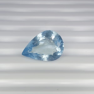 10.65 Carat Natural Aquamarine Loose Stone Shape Pear Faceted Gemstone
