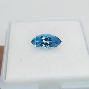 5x10x4.40MM Natural Blue Topaz Loose Stone 1.37 Carat Shape Marquise Faceted Gemstone