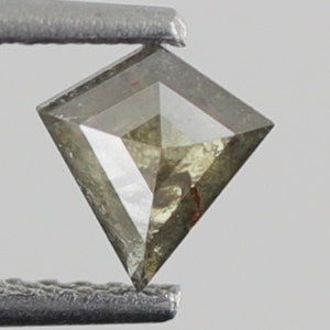 0.39 CT Kite cut Salt and Pepper Diamond 6 MM Natural Grey Black Loose Diamond For Making Pendant