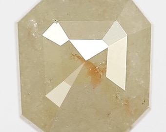 1.34 CT Grey Radiant Diamond, Natural Rustic Loose Diamond, Ethical Diamond Stone for Engagement Ring Making