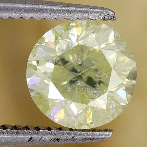1 Karat ausgefallener gelber leichter runder Diamant im Brillantschliff 6 mm natürlicher loser runder Diamant für Verlobungsring