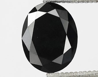 1.37 CT Stunning Heated Black Beautiful Perfect Oval Shape Loose Diamond Perfect For Making Unique Proposal Ring