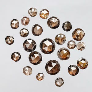 Red Champagne Diamond Lot: 4.25 CT Round Rose Cut (2.5-5 MM)