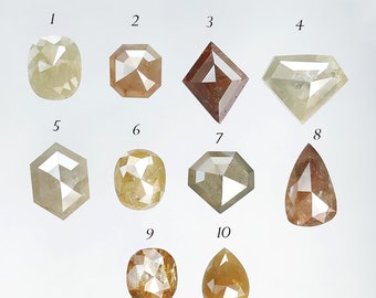 Rustieke roosgeslepen diamantmix 6-10 MM | Natuurlijke mooie kleur losse diamanten | Veelkleurig diamantpakket