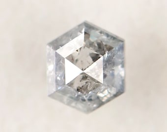 0.98 CT Geometric Salt and Pepper Diamond: Step Cut Loose Diamond