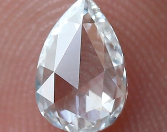 0.48 CT Natural Pear Diamond, Rose Cut, FG Color VS Clarity Loose Stone