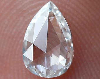 0.48 CT Pear Rose Cut Diamond FG Color VS Clarity 6 mm Natural Loose Diamond For Making Diamond Ring