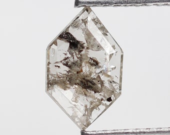 0,70 CT zeshoek zout en peper losse diamant: bruinzwarte verlovingsringsteen