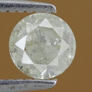 0.48 CT Round Brilliant Cut Diamond Salt and Pepper Natural Grey Black Color Diamond Loose Natural 4.8 x 4.8 x 3.2 MM  For Wedding Ring