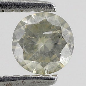 0.28 CT Round Cut Natural Diamond: White-Grey Loose Diamond