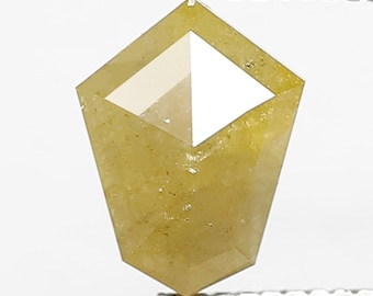 1.25 CT Natural Yellow Shield Cut Diamond, Conflict Free Loose Diamond, Fancy Yellow Diamond for Ring or Pendant