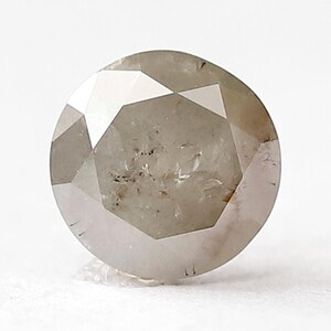 1.06 CT Round Brilliant Cut Grey Diamond: Salt and Pepper Diamond