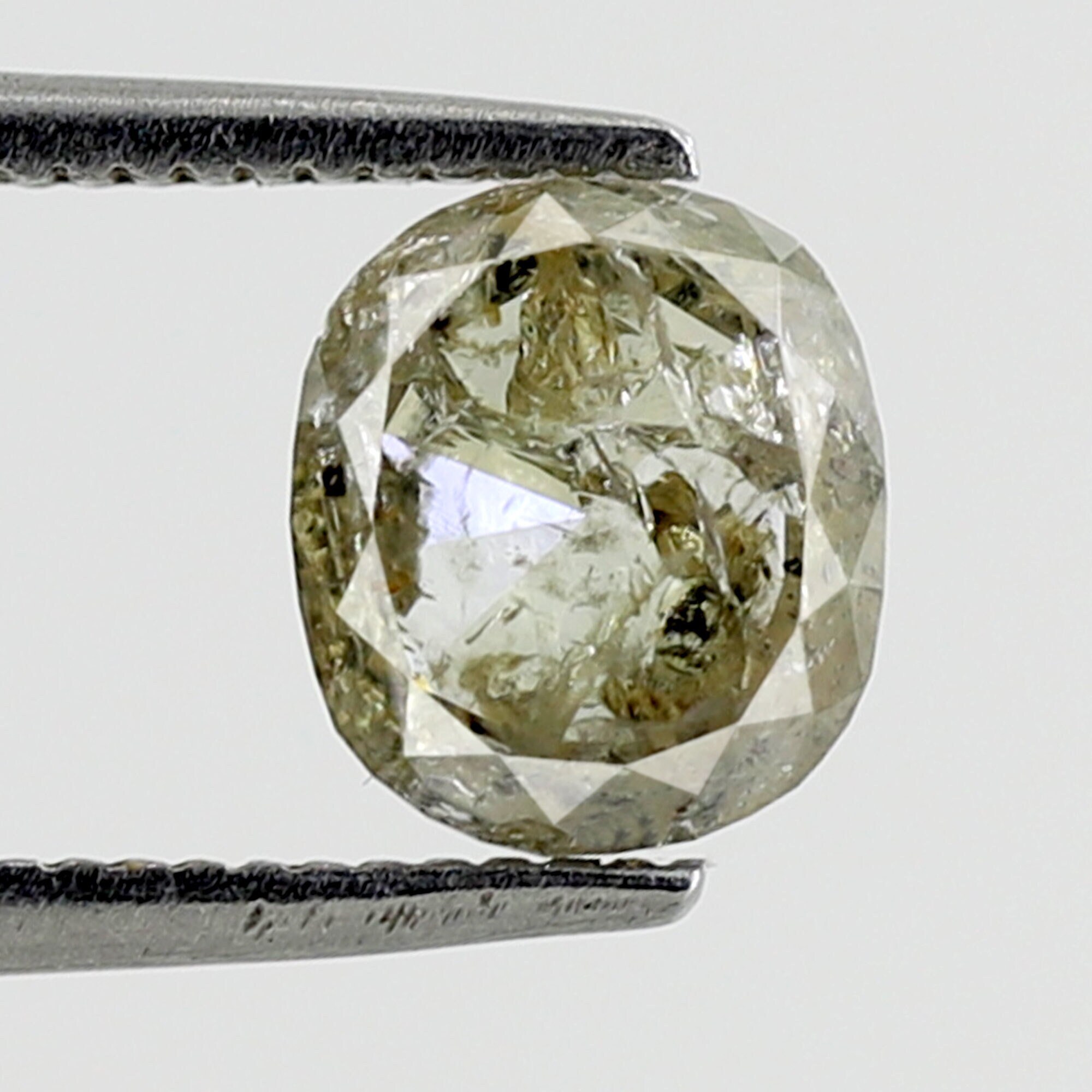 1.33カラットのオーバルソルト＆ペッパーダイヤモンド：ルースグレー