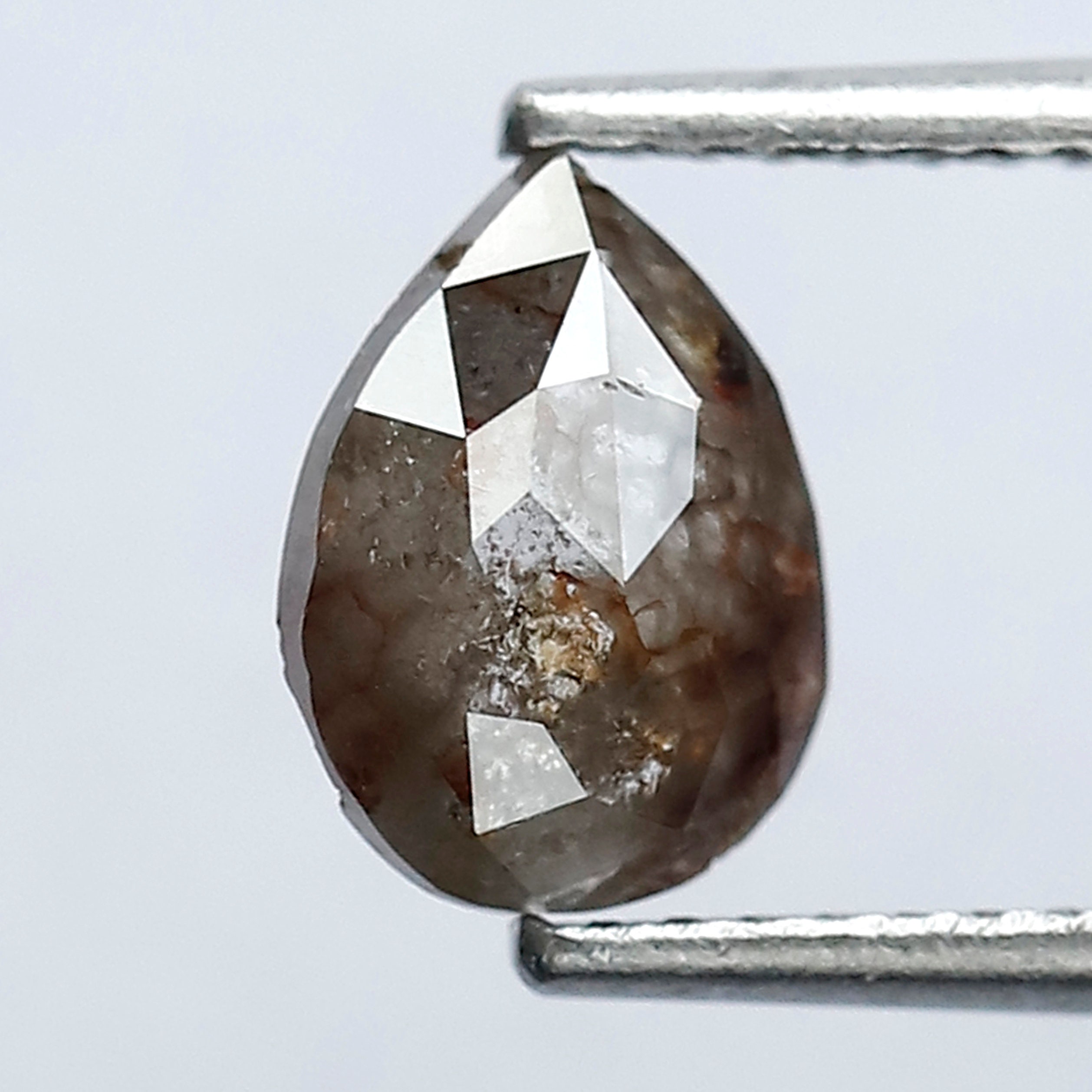 Rare large 2.7 carat red oval genuine uncut diamond, rough diamond