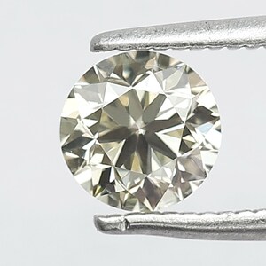 0.71 Karat runder Brilliantschliff Diamant 5 mm Gelb Farbe VS Klarheit Diamant für Diamant Anhänger