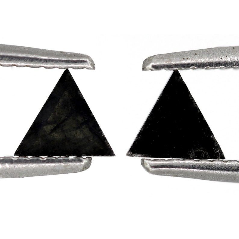 0.21 CT Beautiful Pair of Triangle Shape Half Cut Natural Black Loose Diamond ideal for gifting Diamond Earrings on Special Occasion