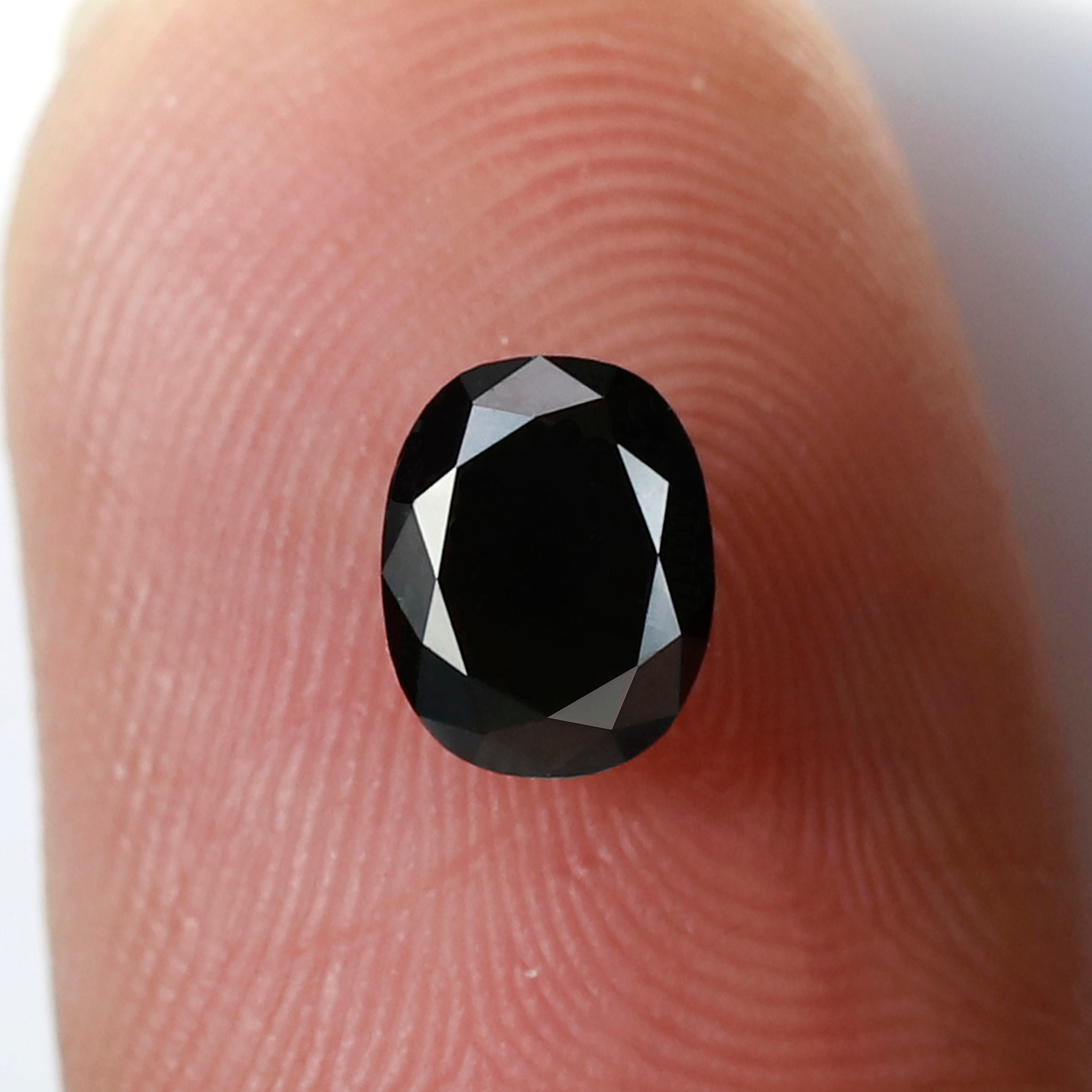 oval black diamond ring