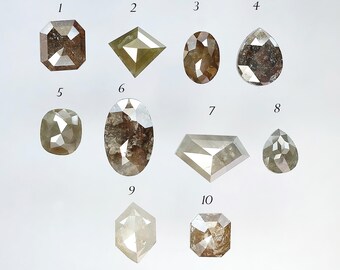 Natuurlijke rustieke roosgeslepen diamantmix | 6,00 mm tot 11,00 mm losse diamanten | Veel diamanten sieraden maken