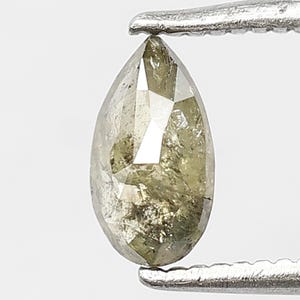 Diamante rústico en forma de pera de 0,48 quilates y 7 mm, diamante verde natural suelto para anillo de pedida de mano y joyería personalizada. imagen 6