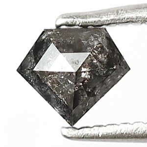 0.51 CT Natural Pentagon Salt and Pepper Diamond: Grey Black Loose Diamond