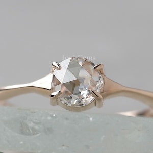 14 K Rose Gold Ring | Wedding Ring | Gift For Her | Rose Cut Engagement Ring