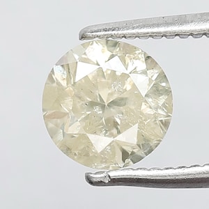 1.03 Karat schicker gelber runder Diamant im Brillantschliff 6 mm Natürlicher lockerer runder Diamant für Verlobungsring