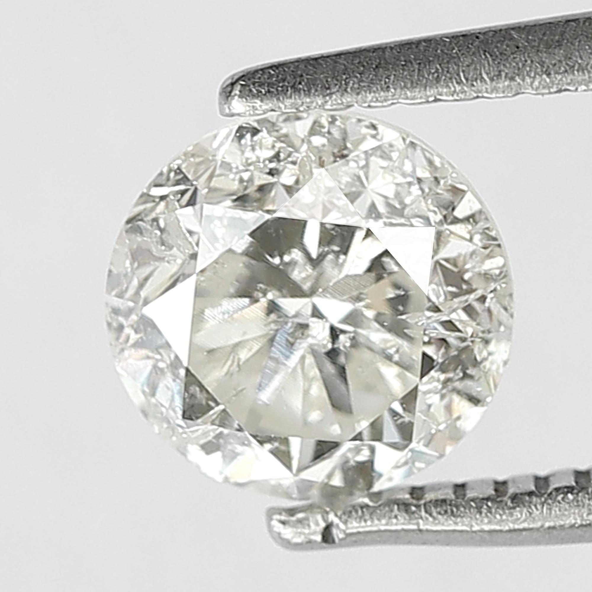 1.07 CT Round Brilliant Cut FG Diamond, I1 Clarity Loose Natural 