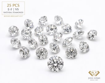 Natural Round Brilliant Melee Diamonds EF VS | 1.25–2.70 mm Loose Diamond Parcel