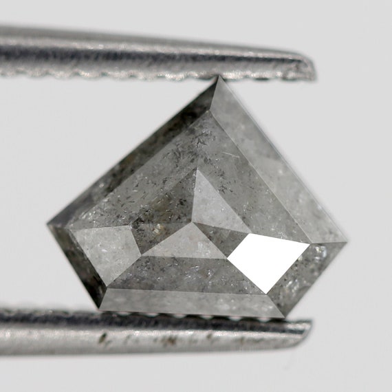 0.82 Ct 5.5 Mm X 6.7 Mm Natural Grey Color Rose Cut Diamond - Etsy
