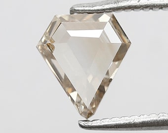 0.90 CT Diamond  Shape Rose Cut Diamond 7 mm champagne Color VS clarity Diamond For wedding ring