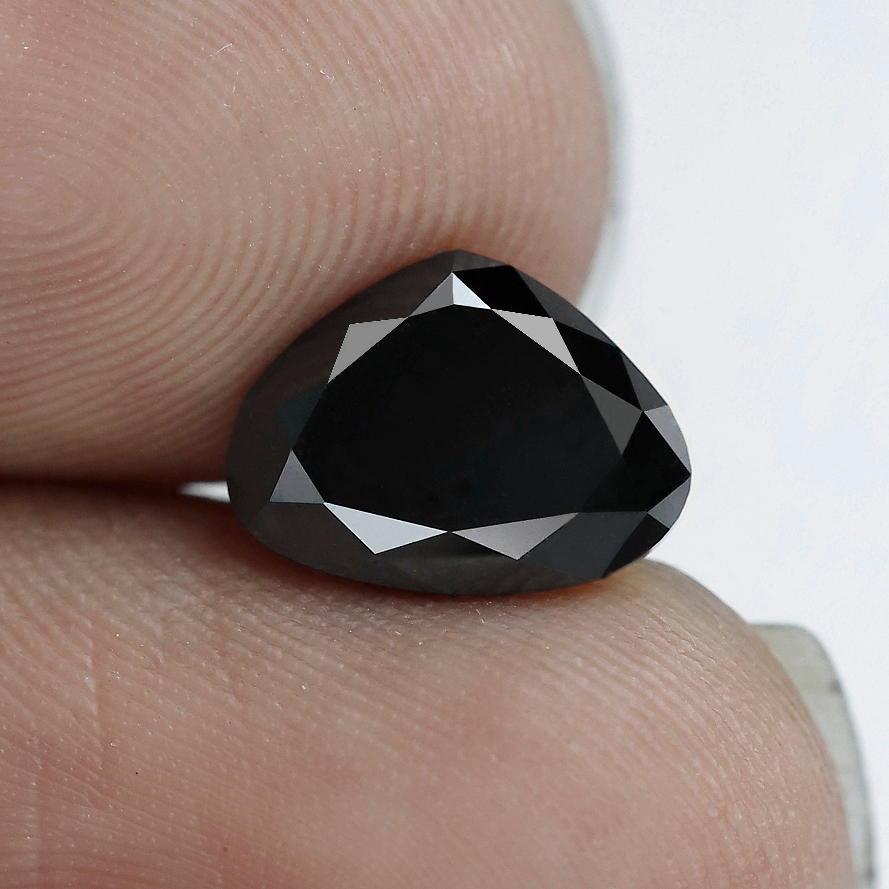 3 Carat heart shape black diamond