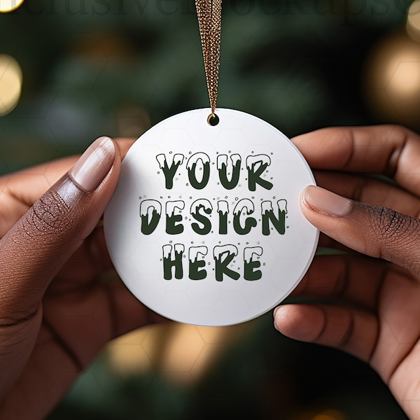 Christmas Mockup Blank White Round Ceramic Christmas Ornament Mockup Bundle Ornament Mockup Christmas Tree Mock Ups Black Model Mockup