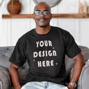 Black Dad Mockup Black Comfort Colors Mockup Black Comfort Colors 1717 Black C1717 JPG Mens Mock Up Fathers Day Mockup Mens T-Shirt Mockup