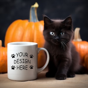 Coffee Cup Mockup White Mug Mockup Tumbler Mock Up Tumbler Mockup Canva Blank Mug Mockup Bundle Halloween Mockup Fall Mockup Black Cat Mug