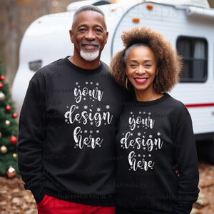 Old couple matching shirts top