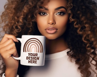 Mug Mockups White Coffee Mug Mockup Bundle Coffee Cup Mock Up Black Model Mockup Canva Mockup Black Girl Magic Mug Mockup SVG Tumbler Mockup
