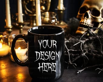 Halloween Coffee Cup Mockup Black Mug Mockup Tumbler Mock Up Bundle Tumbler Mockup Canva 15oz Mug Mock Ups Halloween Mock Fall Mug 15 Ounce