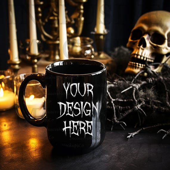 Halloween Coffee Cup Mockup Black Mug Mockup Tumbler Mock Up Bundle Tumbler Mockup Canva 15oz Mug Mock Ups Halloween Mock Fall Mug 15 Ounce