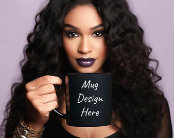 Mug Mockups Black Coffee Cup Mock Up Bundle Tumbler Mock Up Stock Photo Mockup Styled Black Model Mockup JPG Digital Download Coffee Mug