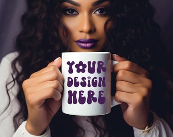Mug Mockups White Coffee Mug Mockup Bundle Coffee Cup Mock Up Black Model Mockup Canva Mockup Black Girl Magic Mug SVG Mockup Tumbler Mockup