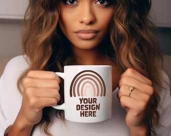 Mug Mockups White Coffee Mug Mockup Bundle Coffee Cup Mock Up Black Model Mockup Canva Mockup Black Girl Magic Mug SVG Mockup Tumbler Mockup