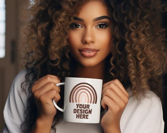 Mug Mockups White Coffee Mug Mockup Bundle Coffee Cup Mock Up Black Model Mockup Canva Mockup Black Girl Mug Mockup SVG Boss Lady Mug Mockup