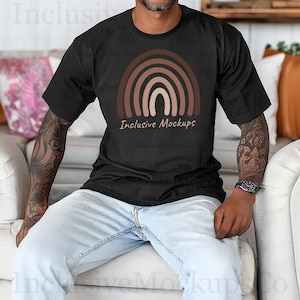 Comfort Colors 1717 Black Mockup Black Man Model Mockup Streetwear Mockup Black Comfort Colors C1717 Black Mockup Tshirt Mens Shirt Mockups