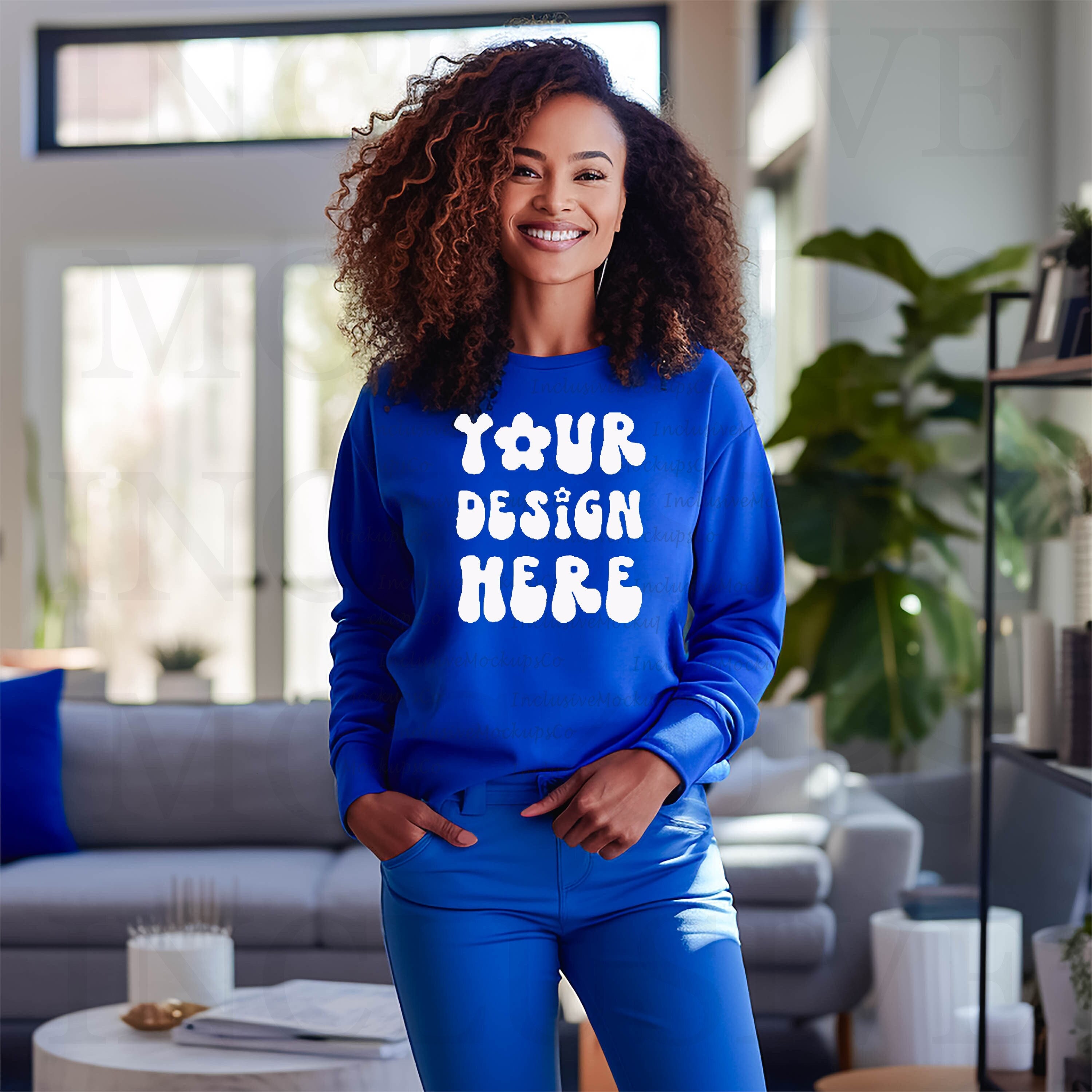 Black and Royal Blue Sweater Etsy