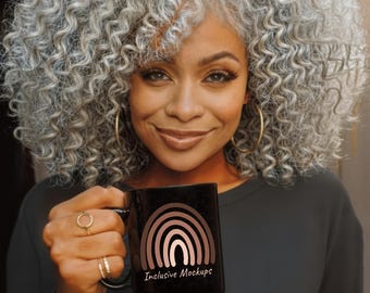Black Ceramic Mug Mockup 11oz Black Mug Mockup Coffee Mug Mockup Cup Canva Mockup Black Woman Mockup Black People Mockups Digital Download