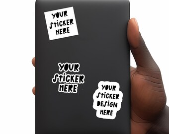 Kindle Sticker Mockup Black Hands Holding Sticker Mockup Bundle Black Model Mockup Decal Mockup Canva Sticker Mock Up PNG JPG Kindle Mockup
