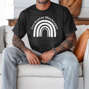 Black Comfort Colors 1717 Mockup Black Model Mockup Man Black Comfort Colors Mockup Black Male Mockup Tshirt Mens Mockups Mens Shirts Mockup