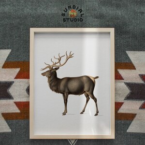 Vintage Christmas Reindeer Painting, Easy DIY Christmas Decorations, Farmhouse Winter Print Wall Art, Cozy Decor Art Prints Winter PRINTABLE