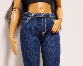 Denim Jeans Straight Leg Pants for 11.5 Inch Dolls: Size Original MTM Dolls