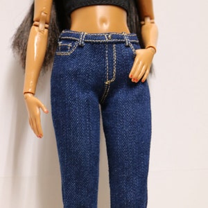 Denim Jeans Straight Leg Pants for 11.5 Inch Dolls: Size Original MTM Dolls